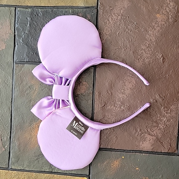 DISNEY Minnie Mouse Ears Headband, rainbow ears with a purple bow, NWOT - Picture 4 of 9
